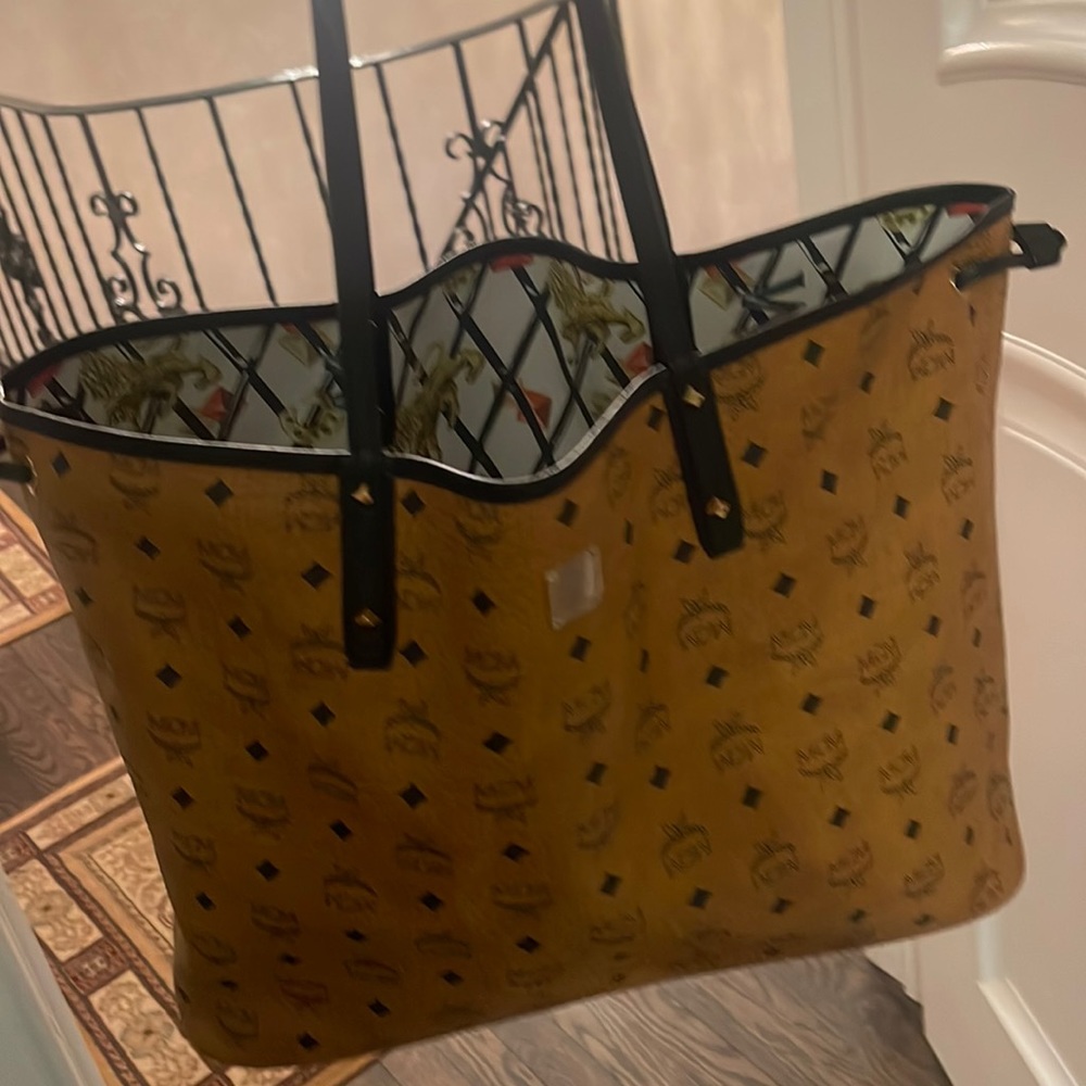Mcm large tote bag